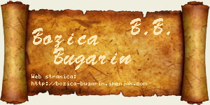 Božica Bugarin vizit kartica